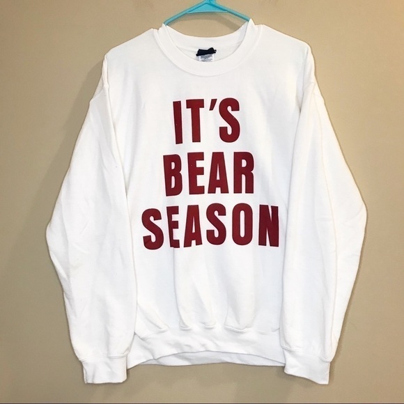 Blue 84 White Sweatshirt It’s Bear Season Beat Cal - Picture 1 of 10